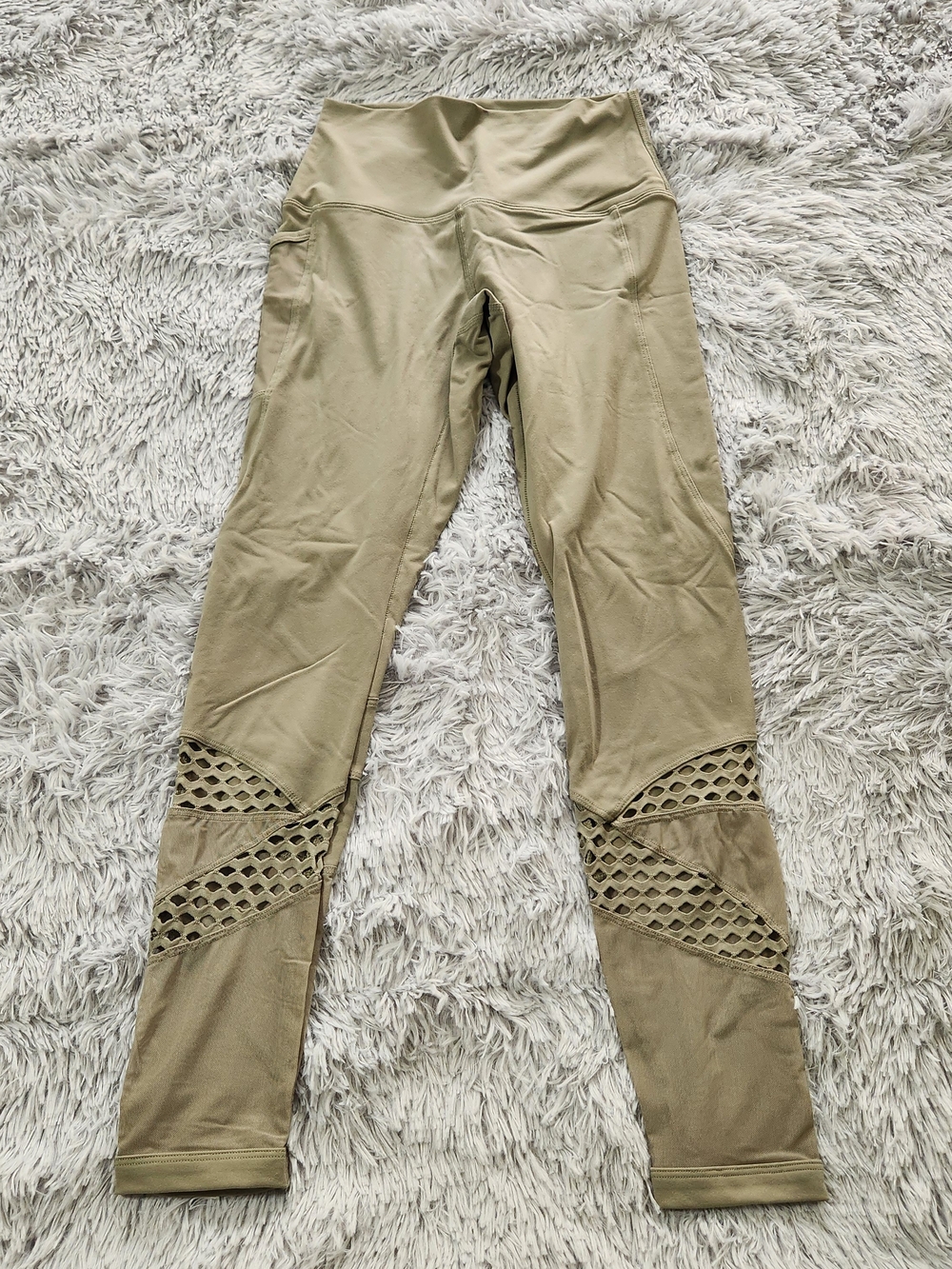 Victoria's Secret PINK Sage Green Mesh Cutout Full Length Leggings